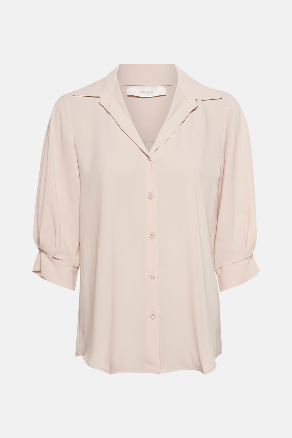 Hemd met korte mouwen - beige