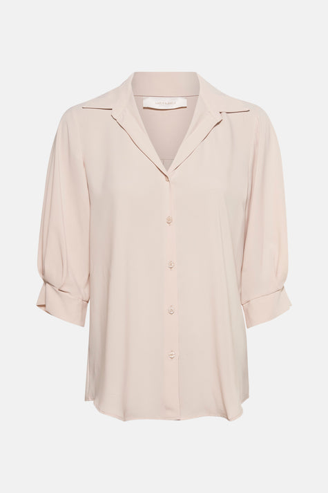 Hemd met korte mouwen - beige