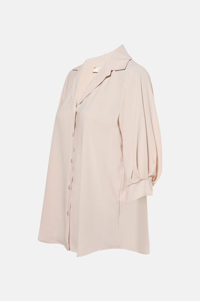 Hemd met korte mouwen - beige