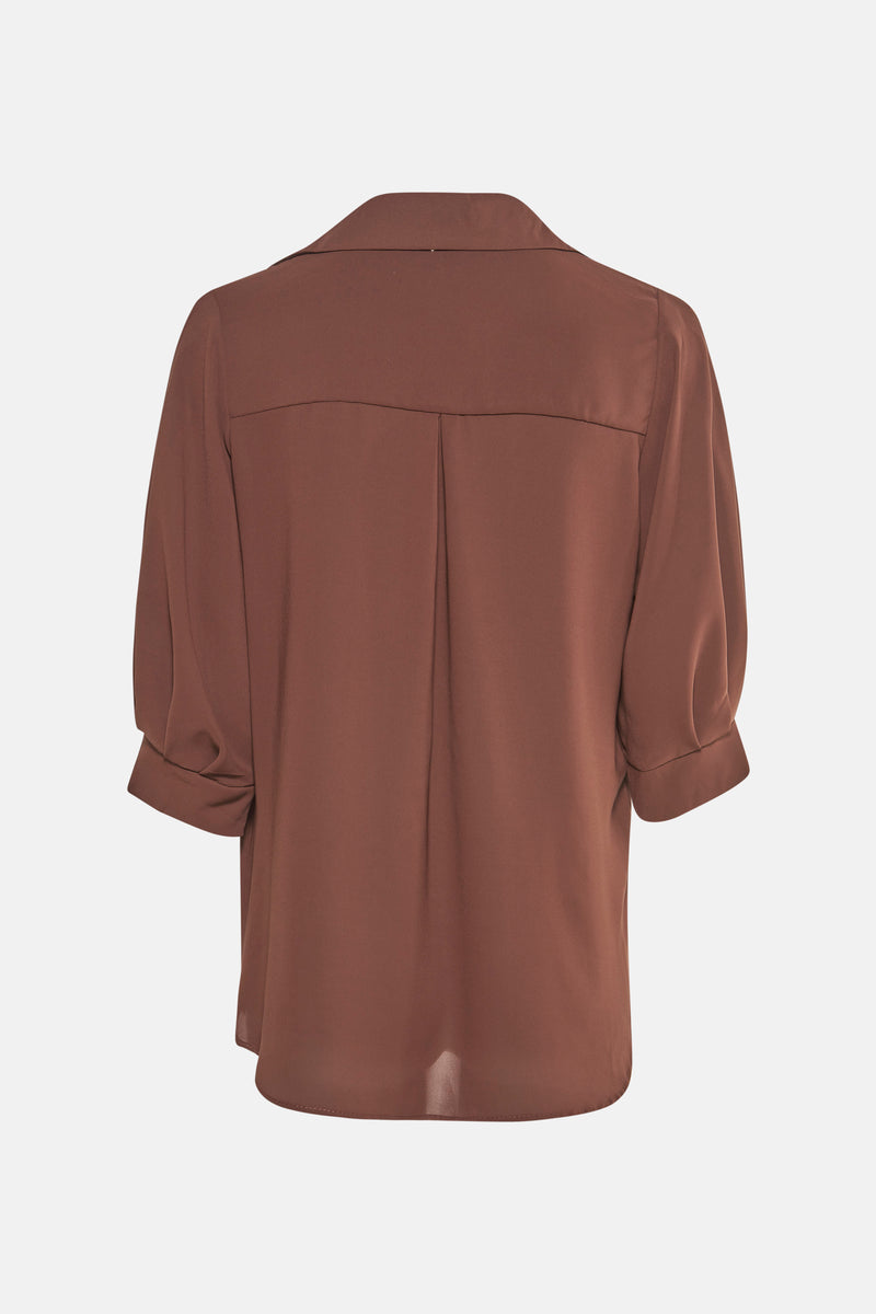 Hemd met korte mouwen - bruin