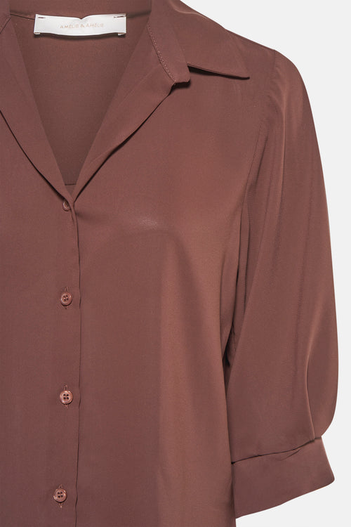 Hemd met korte mouwen - bruin