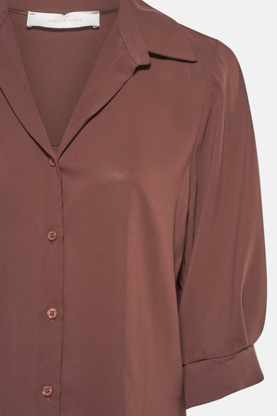 Hemd met korte mouwen - bruin