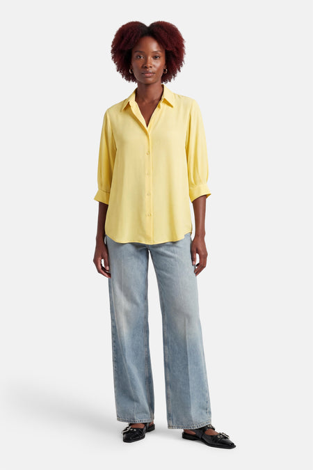 Chemisier (manches courtes) jaune - AMELIE ET AMELIE