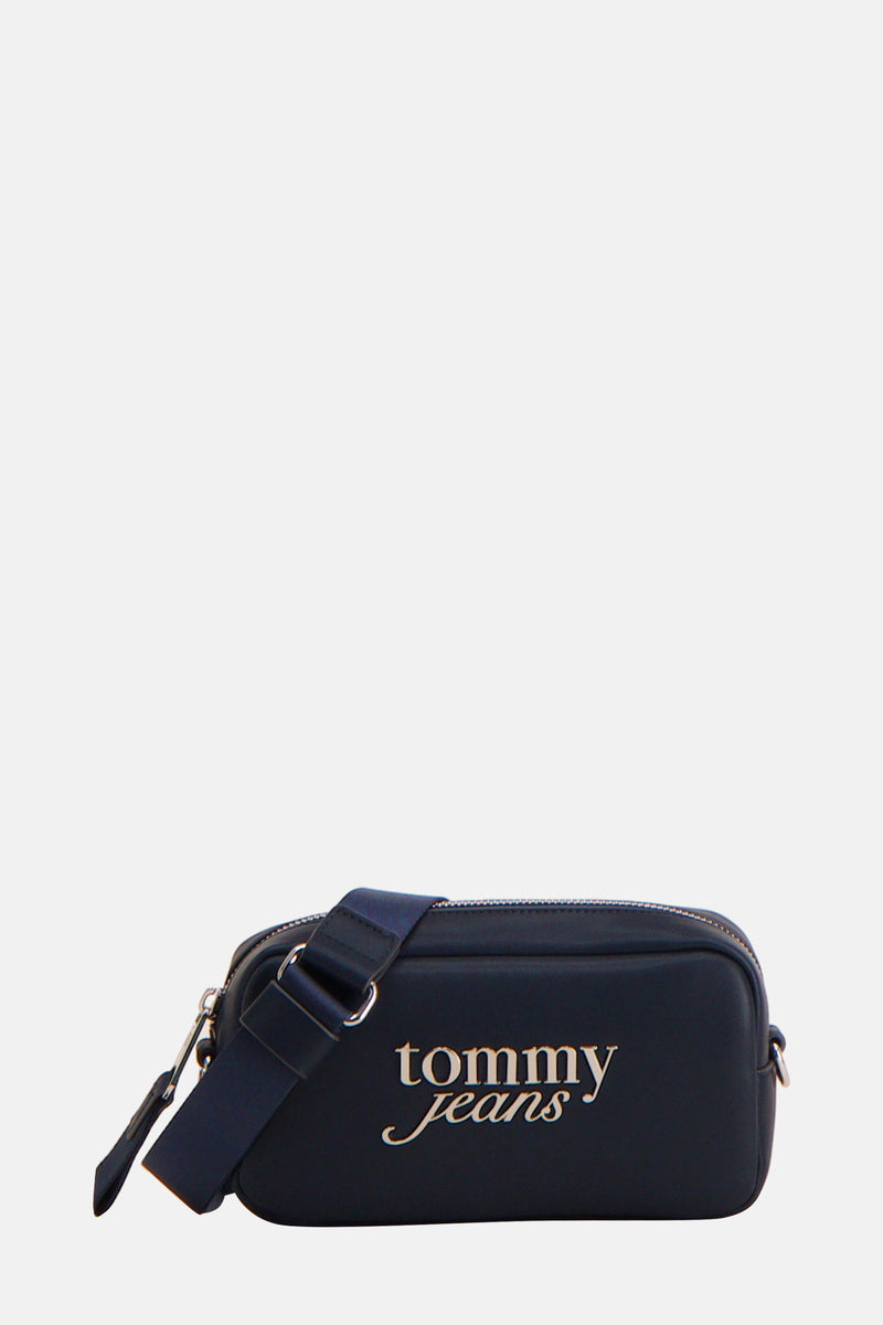 Sac à bandoulière bleu de TOMMY JEANS avec bandoulière ajustable et logo imprimé.