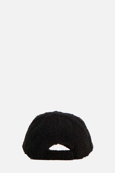 Casquette noire en tissu bouclé de Guess, vue de dos