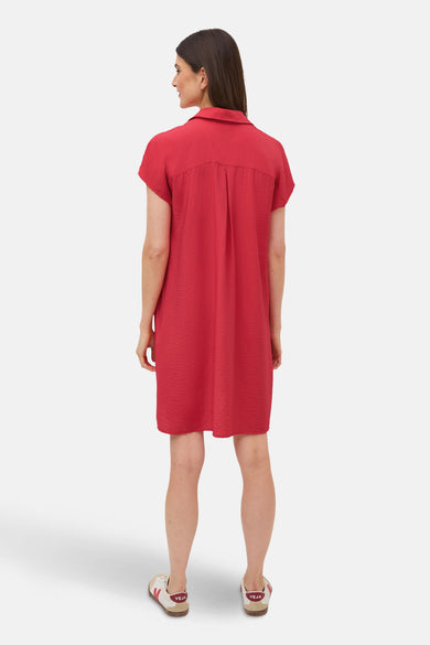 Robe à manches courtes - rouge
