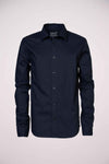 Chemise manches longues bleu par Petrol Industries®, avec fermeture boutonnée sur le devant.