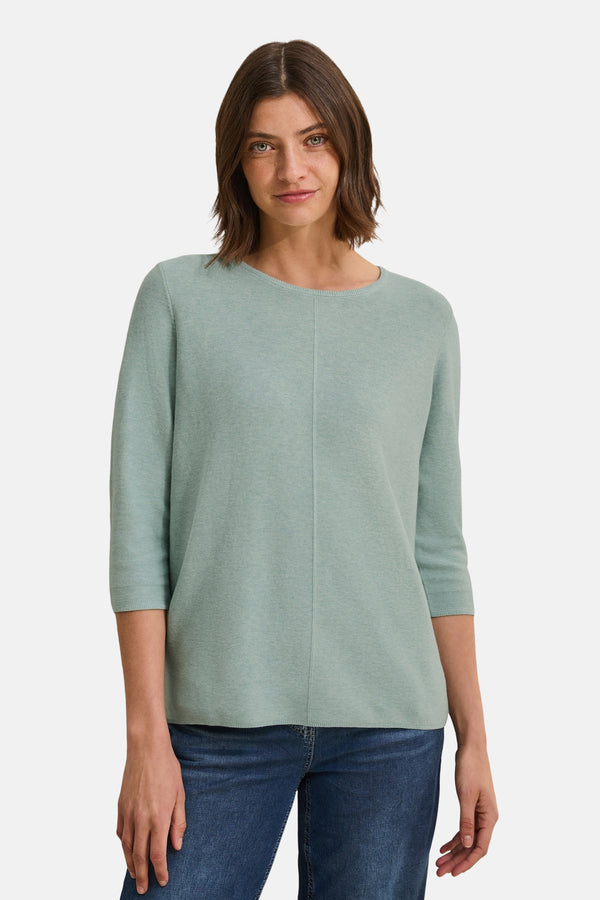 Pull col rond Bleu - Cecil