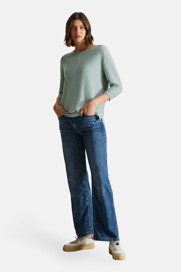 Pull col rond Bleu - Cecil