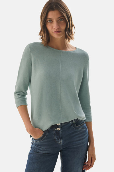 Pull col rond Bleu - Cecil