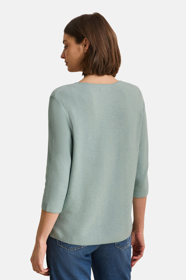 Pull col rond Bleu - Cecil