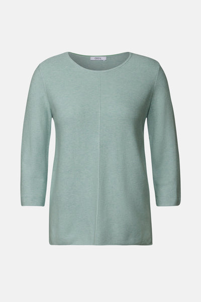 Pull col rond Bleu - Cecil