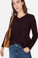 Trui met V-hals rood - CECIL