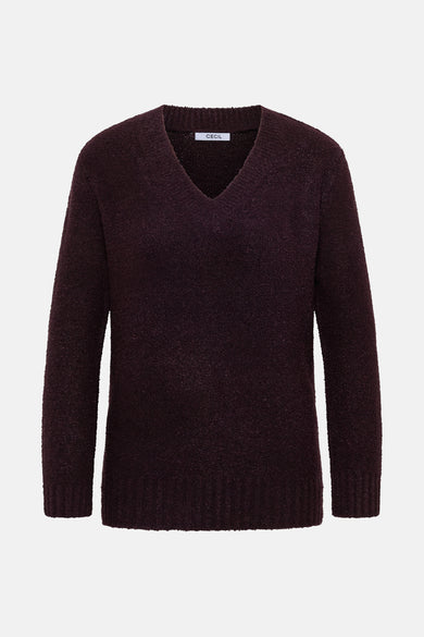 Trui met V-hals rood - CECIL