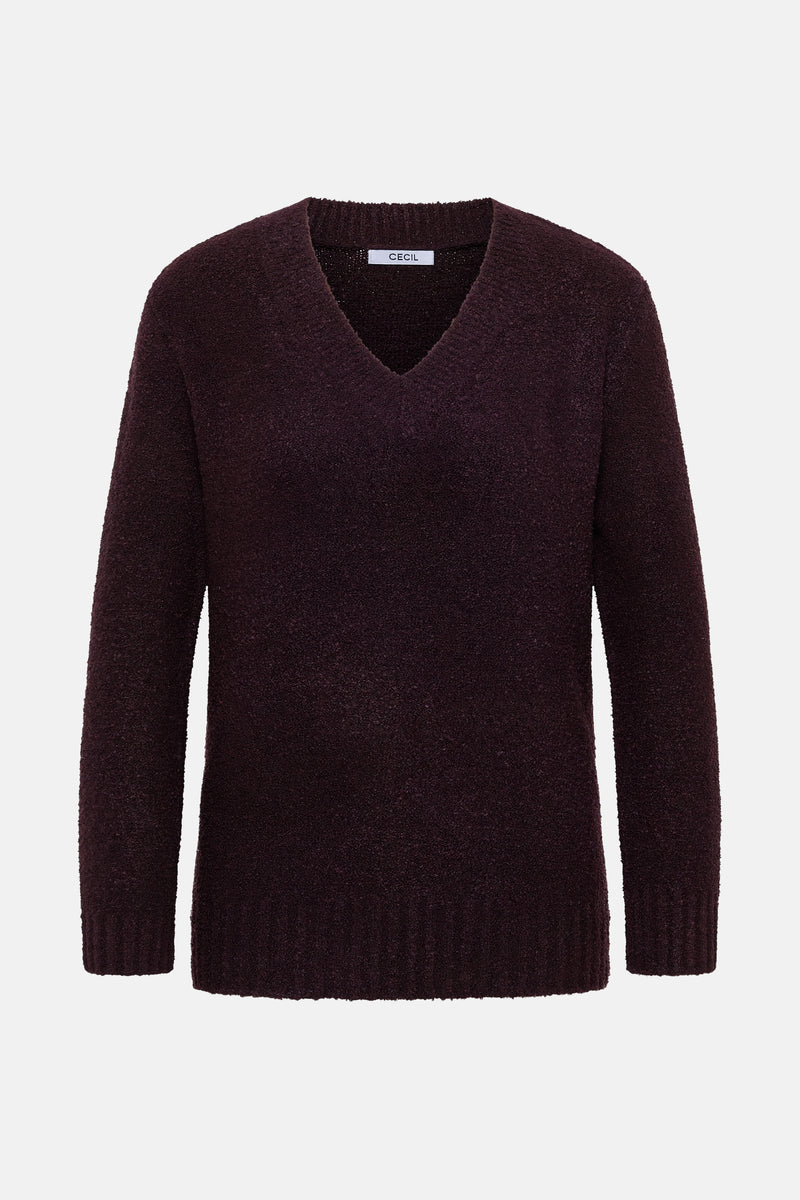 Trui met V-hals rood - CECIL