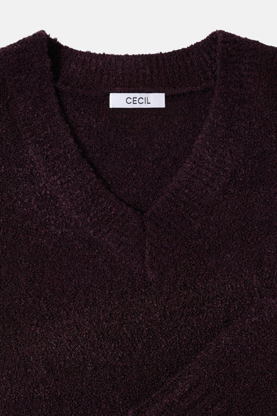 Trui met V-hals rood - CECIL