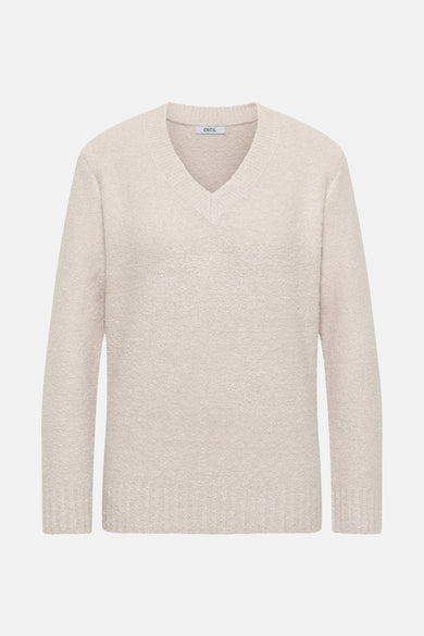 Trui met V-hals beige - CECIL