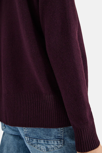 Pull met rolkraag - rood