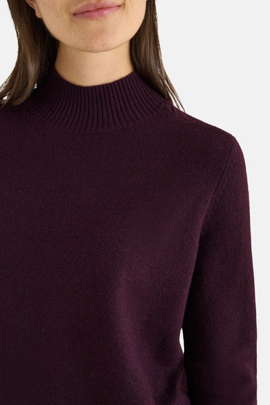 Pull met rolkraag - rood