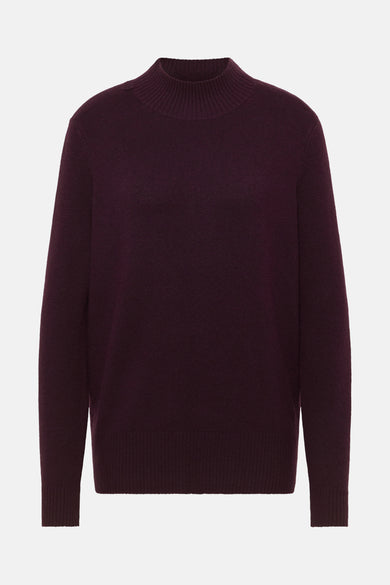 Pull met rolkraag - rood