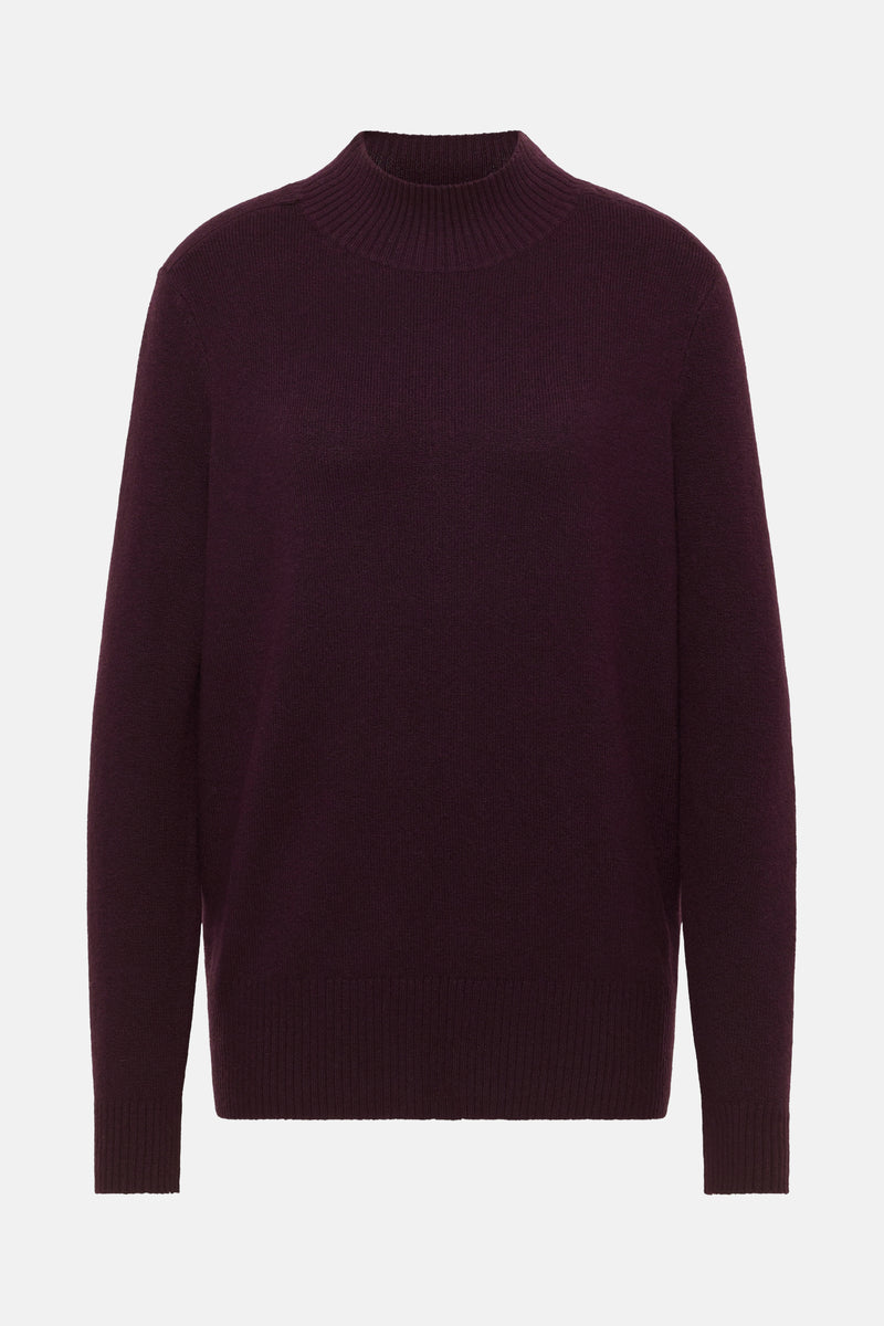 Pull met rolkraag - rood