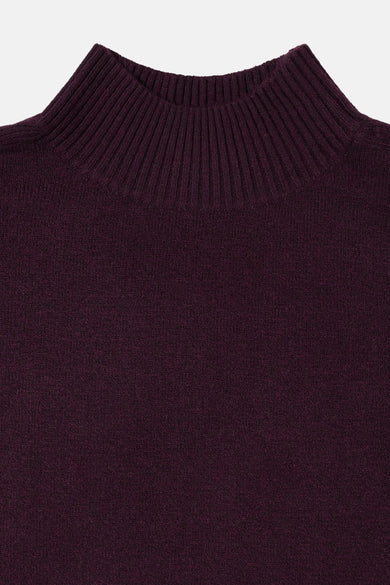 Pull met rolkraag - rood