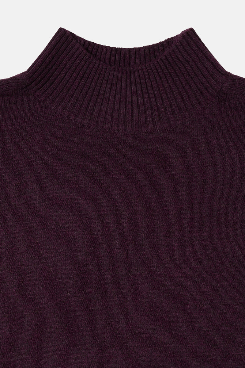 Pull met rolkraag - rood