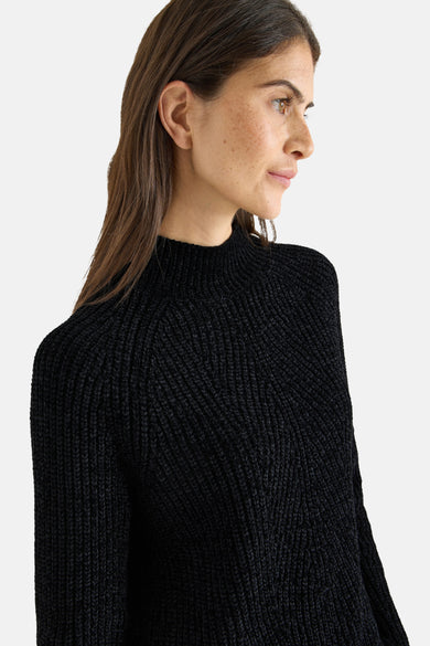 Pull met rolkraag - zwart