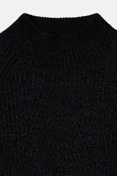 Pull met rolkraag - zwart