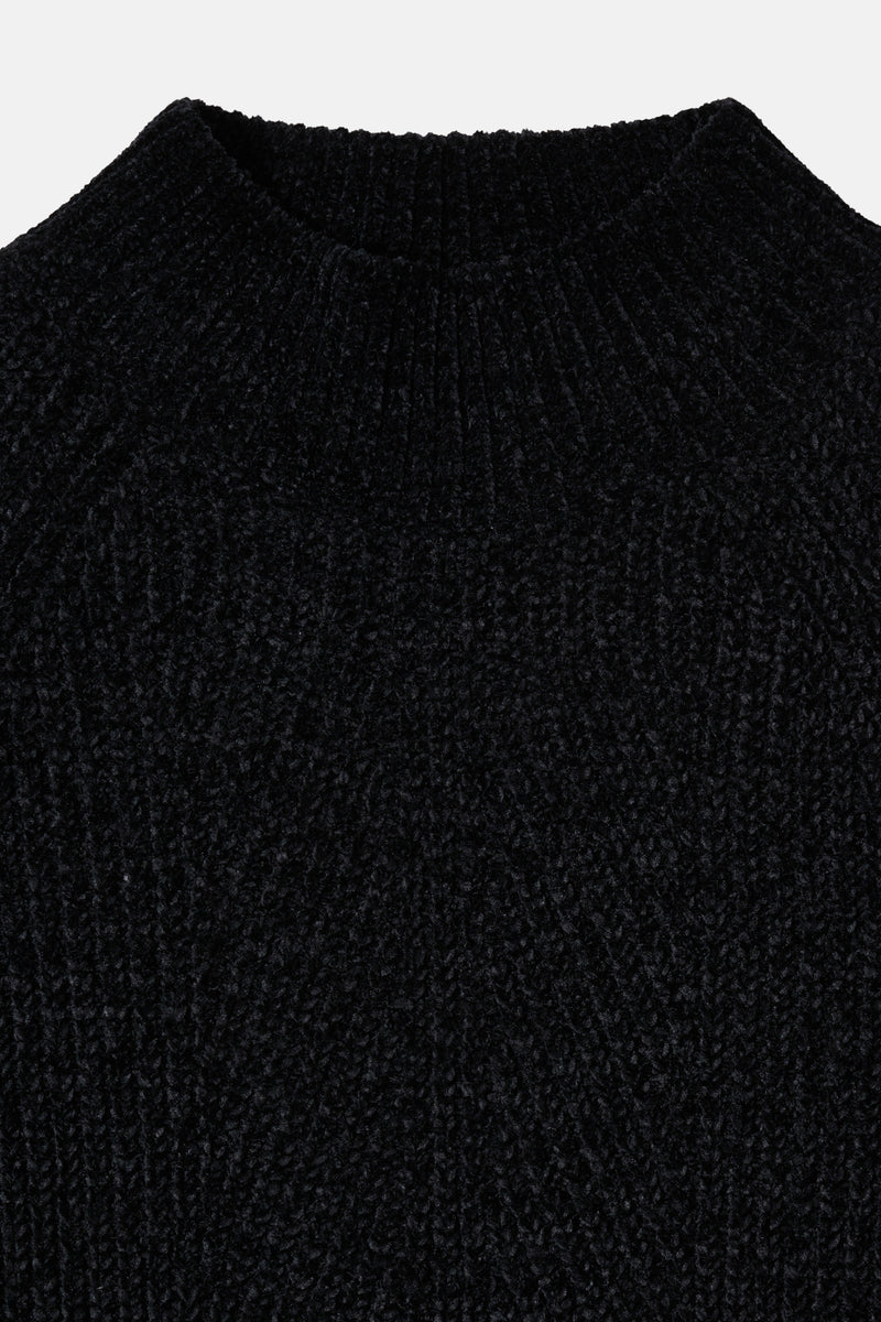 Pull met rolkraag - zwart