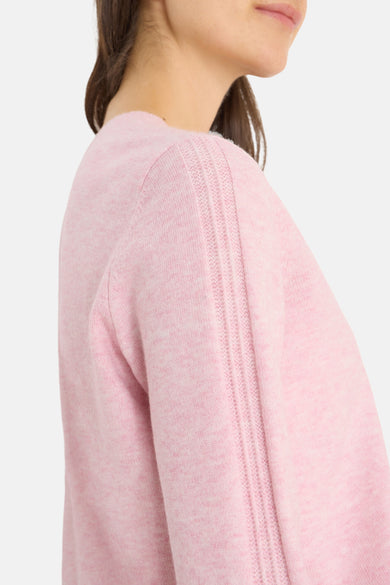Pull met V-hals - roze