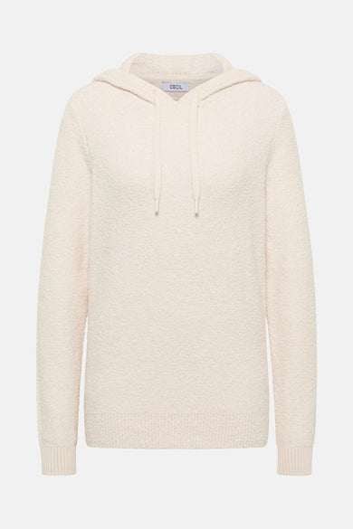 Pull met kap - ecru