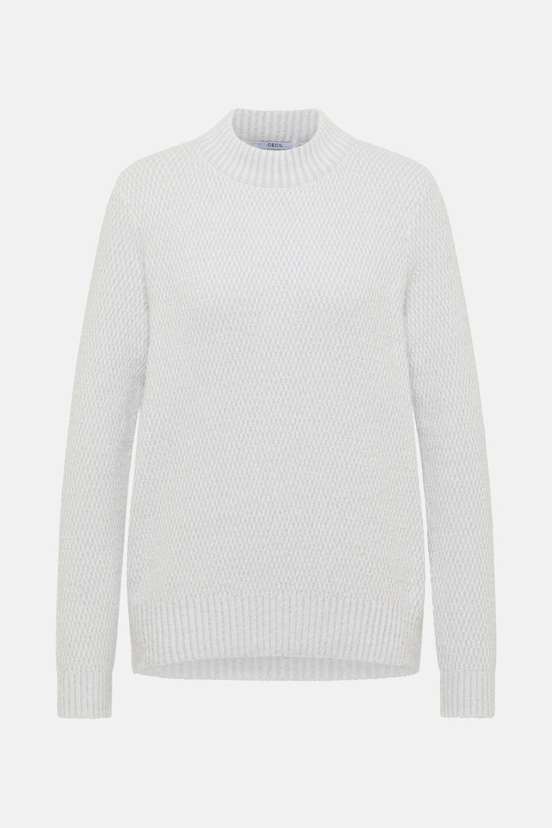 Trui met rolkraag grijs - CECIL