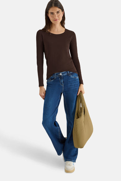 T-shirt met lange mouwen - bruin