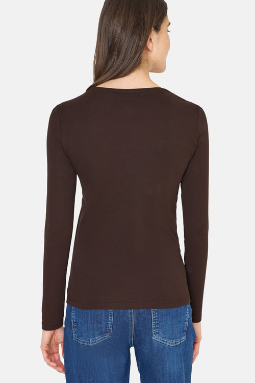 T-shirt met lange mouwen - bruin