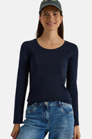Top (lange mouwen) blauw - CECIL
