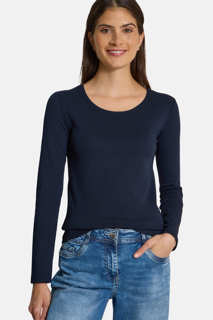Top (lange mouwen) blauw - CECIL