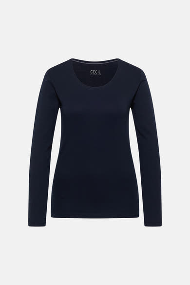Top (lange mouwen) blauw - CECIL
