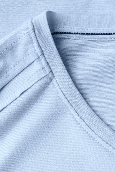 Top uni manches courtes Bleu - Cecil