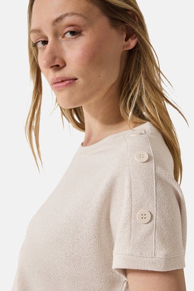 Top uni manches courtes Beige - Cecil