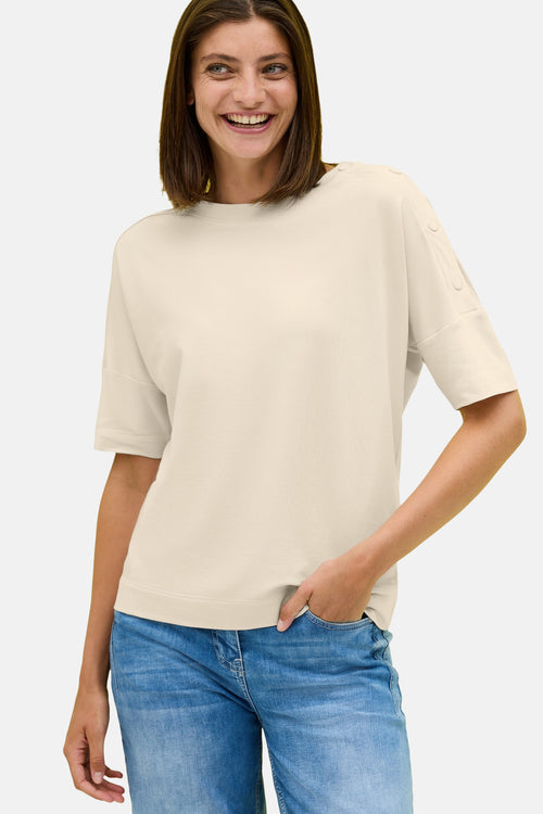 Top uni manches courtes Beige - CECIL