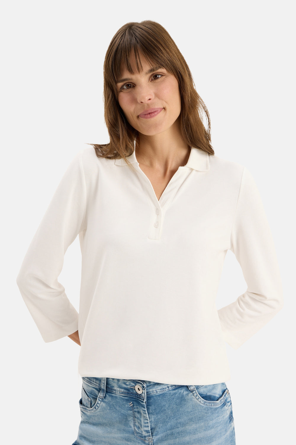T-shirt met lange mouwen - ecru