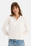 T-shirt met lange mouwen - ecru