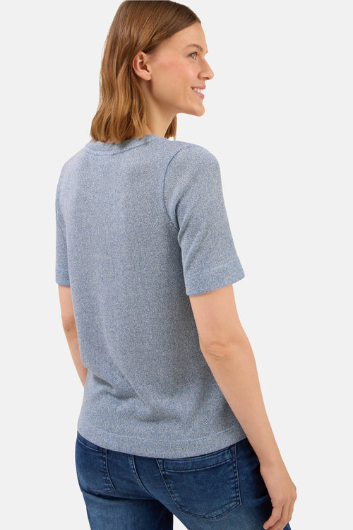 Pull met ronde hals - blauw