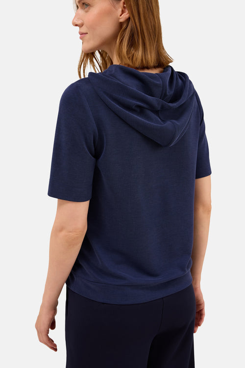 Sweater met kap blauw - CECIL