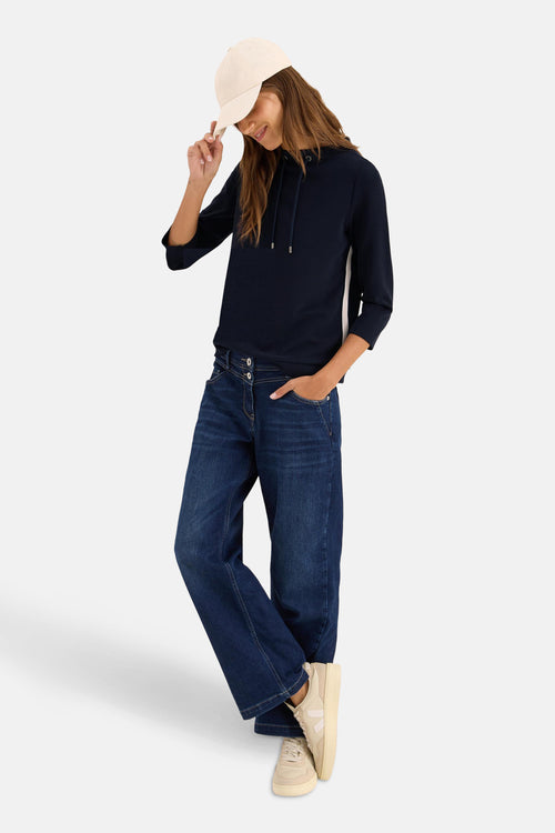 Sweater met kap Blauw - CECIL