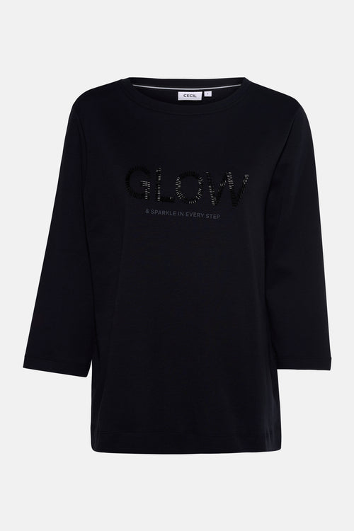 Top (korte mouwen) zwart - CECIL