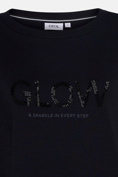 Top (korte mouwen) zwart - CECIL