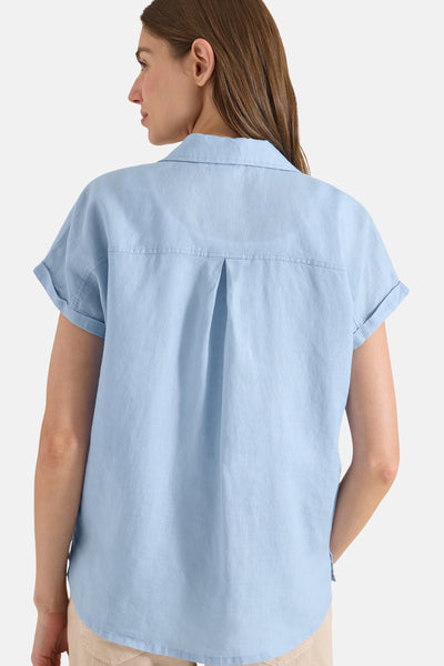 Blouse à manches courtes - bleu