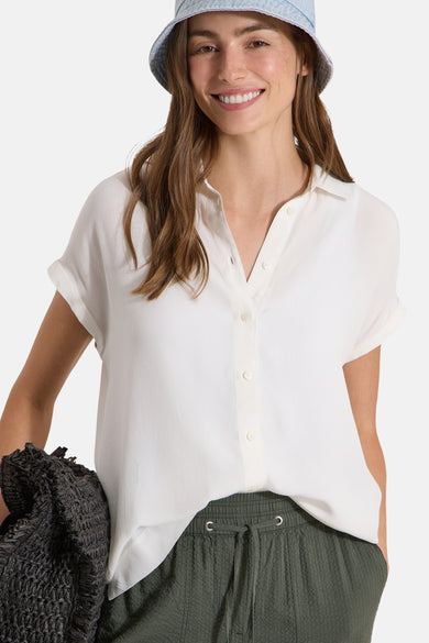 Chemise à manches courtes - beige